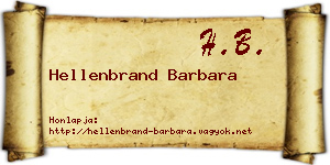 Hellenbrand Barbara névjegykártya